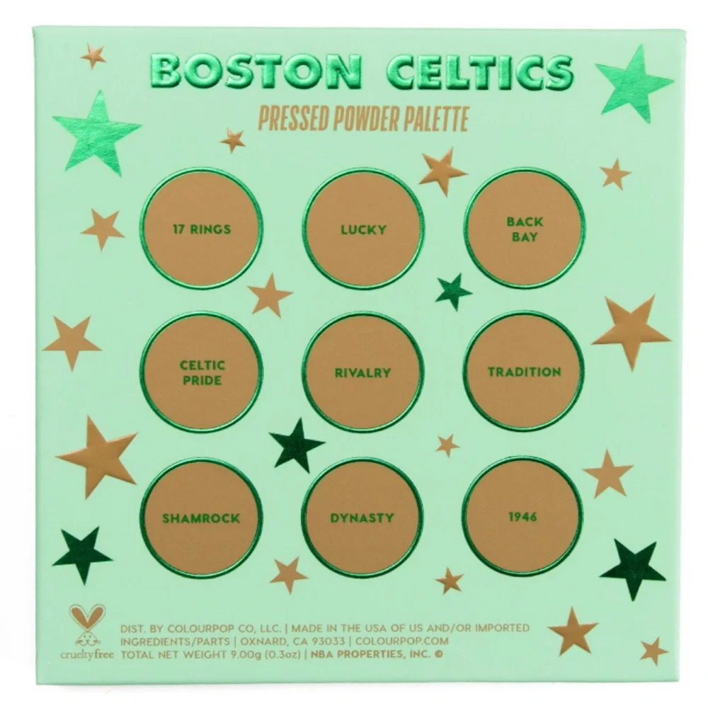 ColourPop x NBA Boston Celtics Eyeshadow Palette LE NIB
